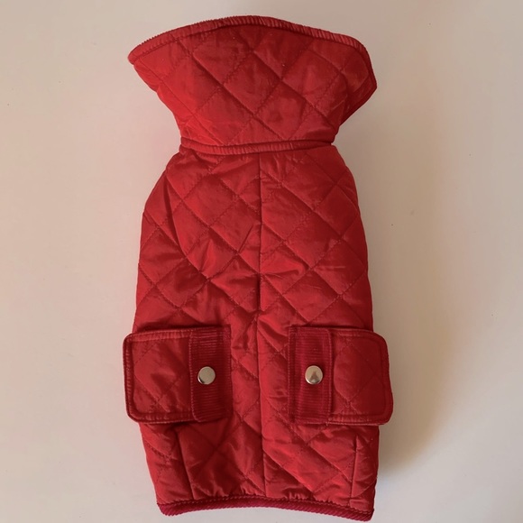 🆕 🦋3/$20 Spot On Dog Quilted Dog Coat Red Sz Small tee - Picture 2 of 4